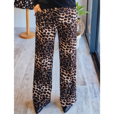 PANTALON LILOU LEOPARD