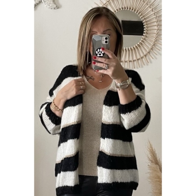 GILET CAROLE NOIR