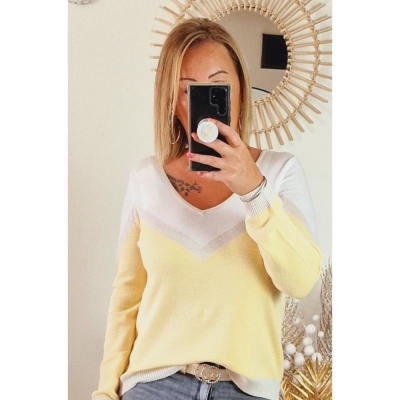 PULL ROMANE JAUNE