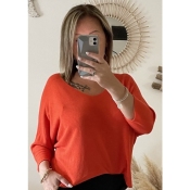 petit pull orange