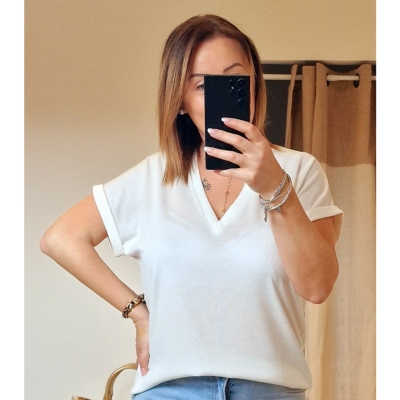 TEE-SHIRT NINA BLANC