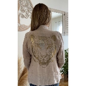 VESTE TIGRE BEIGE