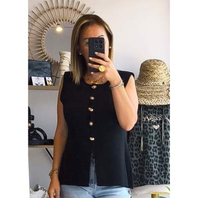 GILET NOIR SOLEIL