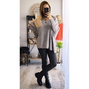 PULL ETOILE TAUPE