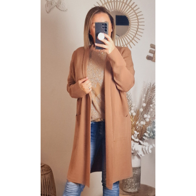  GILET LONG CAMEL