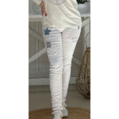 JEANS BLANC MOTIFS
