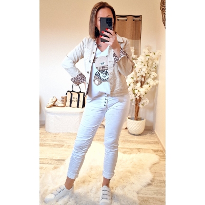 JEANS BLANC 8097