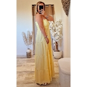 ROBE BUSTIER JAUNE