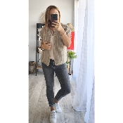 GILET SAMANTHA TAUPE