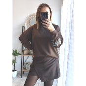 JUPE SHORT CHOCOLAT