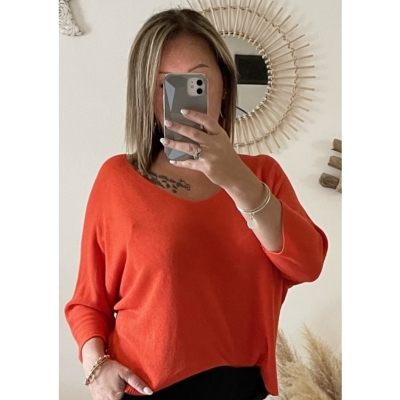 petit pull orange