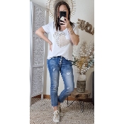TEE-SHIRT COEUR BEIGE