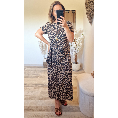 ROBE NAOMIE LEOPARD