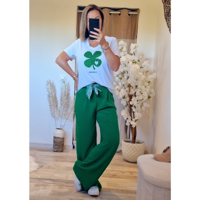 PANTALON VERT LUCIE