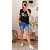 TEE-SHIRT NOIR STAR