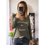 PULL KAKI MADEMOISELLE LEO