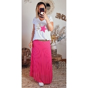 TEE-SHIRT ETOILE FUSHIA