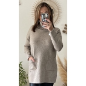 PULL MORGANE TAUPE