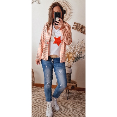 TEE-SHIRT ETOILE ORANGE