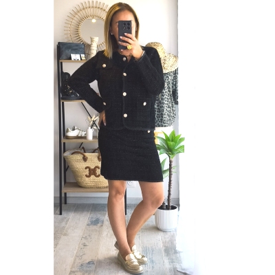 JUPE CHANEL NOIR