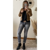 VESTE EN JEANS CAMEL