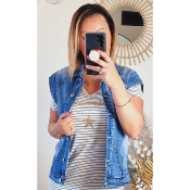 VESTE JEANS SANS MANCHES
