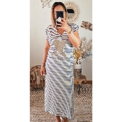 ROBE LONGUE MARINE AMOUR