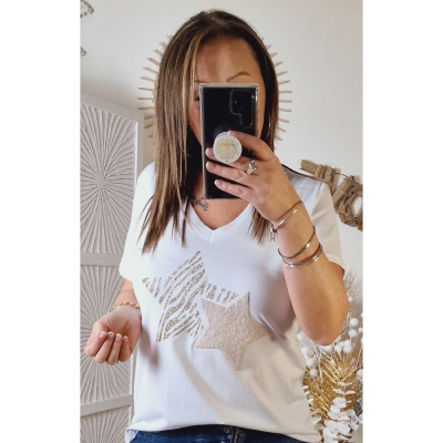 TEE-SHIRT ETOILE BEIGE