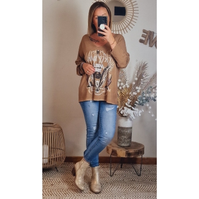 PULL CAMEL LILOU