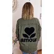 VESTE KAKI AMOUR