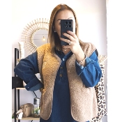 GILET SANS MANCHES CECILE BEIGE
