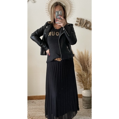 VESTE SIMILI NOIR