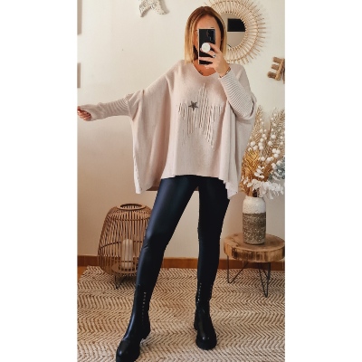 PULL OVERSIZE BEIGE