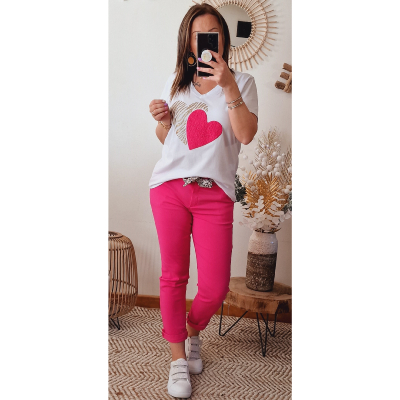 CHINO FUSHIA