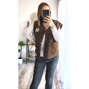 GILET SANS MANCHE CHOCO