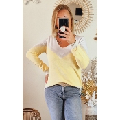 PULL ROMANE JAUNE