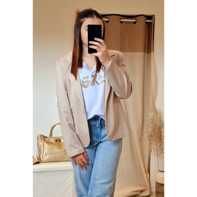 BLAZER CELESTE BEIGE
