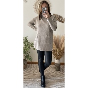 PULL MORGANE TAUPE