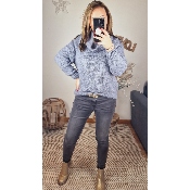 PULL GRIS COL MONTANT