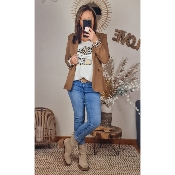 VESTE CAMEL LEOPARD