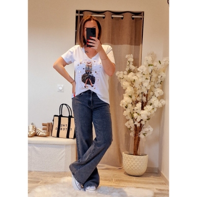 TEE-SHIRT FEMME ROSE