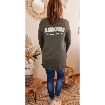 GILET AMOUR KAKI