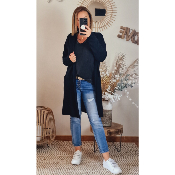GILET LONG NOIR