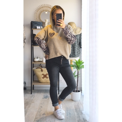 PULL SAMY LEOPARD