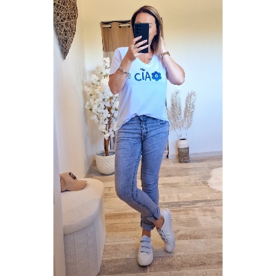 TEE-SHIRT CIAO BLEU