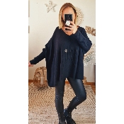 PULL OVERSIZE NOIR
