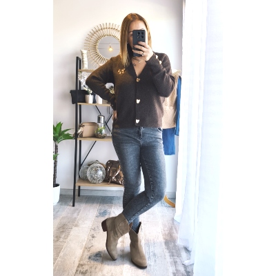 GILET ARIELLE CHOCOLAT