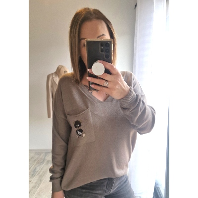 PULL TAUPE NOUNOURS