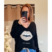 PULL BOUCHE NOIR