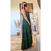 ROBE BUSTIER KAKI